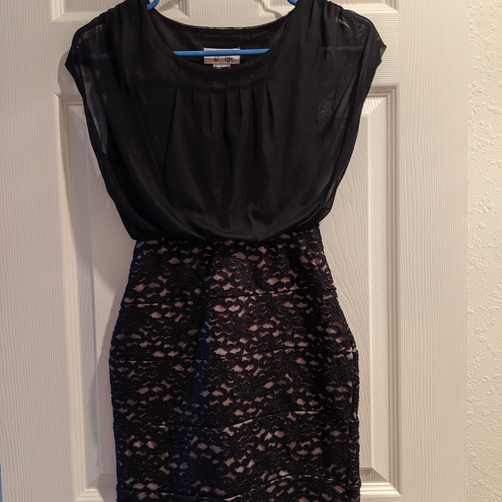 Black mini dress